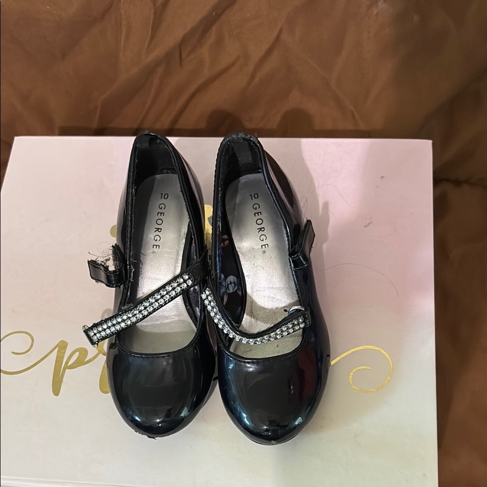 George Black Patent Leather Flats